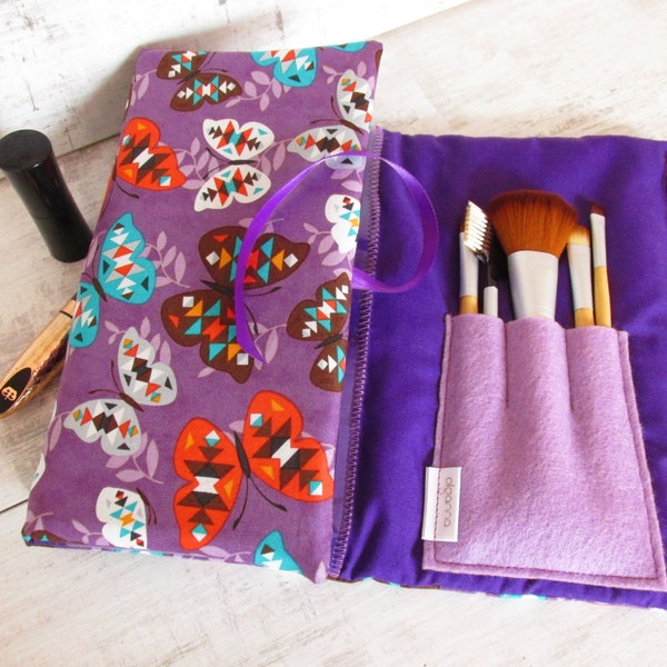 Purple Butterfly Make Up Organiser