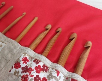 Crochet Hook Case for Big Crochet Hooks Personalized Gift 4 Knitter  Giftwrapped 바늘케이스 