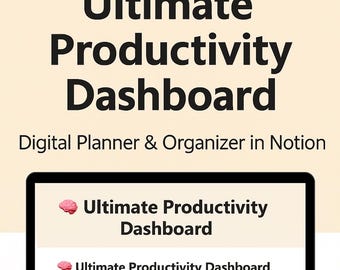 Ultimatives Produktions-Dashboard für Notion | Digitaler Planer, Time Blocker, Habit Tracker & System zur Festsetzung von Zielen