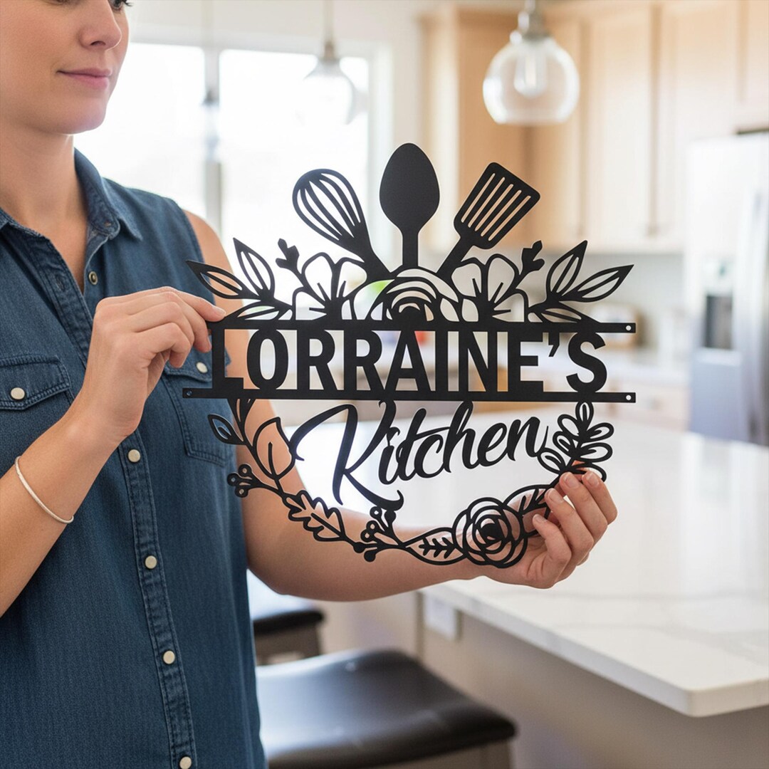 Custom Metal Sign for Kitchen, Kitchen Wall Decor, Metal Kitchen Sign ...