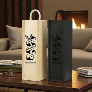 Personalised Bespoke Wooden Wine Box Laser Engraved Unique Gift Idea, Wine Box gift set,Custom wine gift, Wooden Wine Box, Wedding Gift