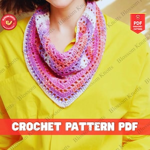Skull Granny Square Bandana Crochet Pattern for Halloween Head Scarf, Gothic Crochet Bandana, Skull Crochet Headwrap Pattern