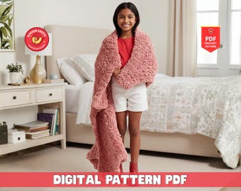 Chunky Crochet Blanket Pattern: Fisherman Afghan (PDF Pattern)