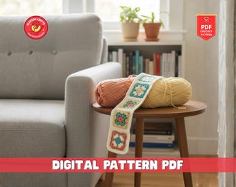 Crochet Daisy Headband Pattern, Floral Bandana (PDF Pattern)