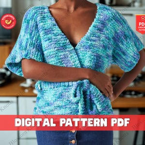 Stillwater Garter Stitch Cardigan Pattern Top Down Raglan Knit Cardigan Drop Stitch Garter Knit Sweater Shawl Collar Knitting Pattern