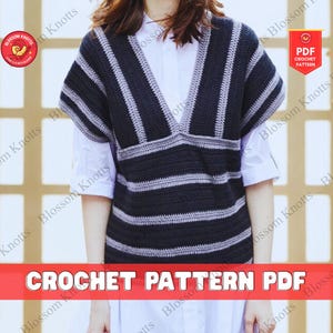 Crochet Top Pattern with Sleeves, Button Down Crochet Shirt Design, Summer Blouse Crochet Pattern, Stylish Handmade Crochet Top