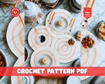 Crochet Placemat Pattern – Farmhouse Rustic Doily (PDF Pattern)