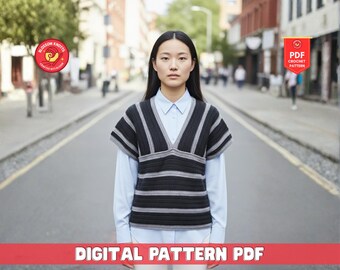 Patrón de blusa de ganchillo con botones y mangas (patrón en PDF)