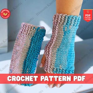 Knit Fingerless Gloves Pattern Wrist Warmer Knitting Pattern Fingerless Mitts Pattern Hand Warmer Knitting Pattern for Women or Men