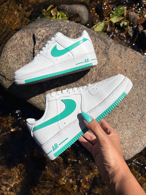 Nike Air Force Ones with Teal Accents Nike Air Force 1 Low  main image 4