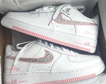 Air Force 1 One Pink with rhinestones