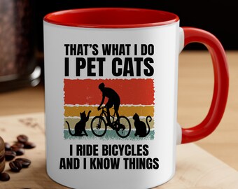 That's What I Do I Pet Dogs I Ride Bicycles Mug | Cycling And Dog Lover Mug, Bicycle Lover Gift, Bike Mug, Cyclist Cup CYNH37