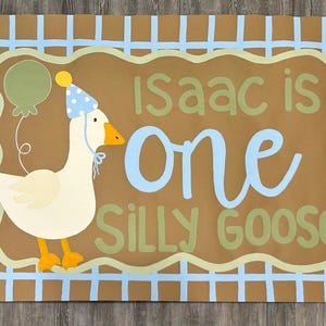 one silly goose birthday banner