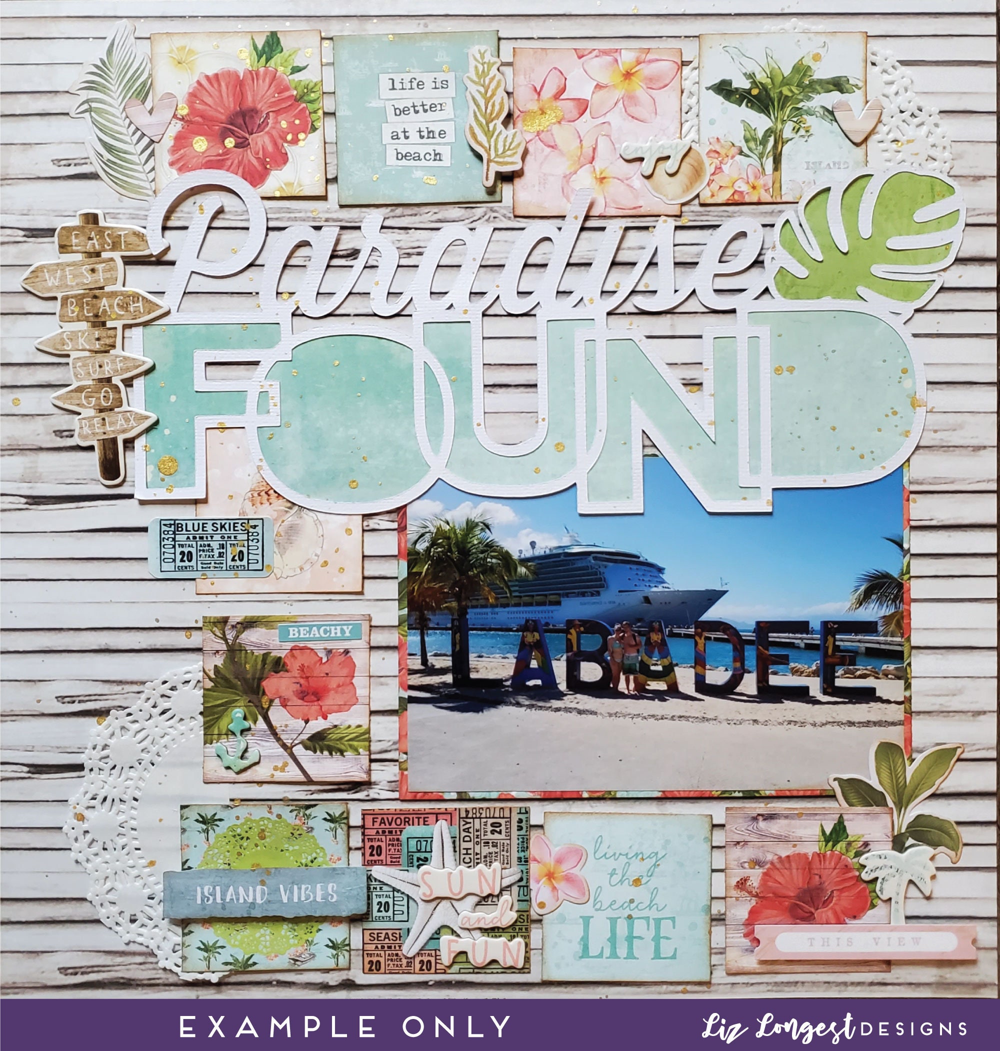 Digital Cut File for Scrapbooking Paradise Found Palm Leaf Etsy UK