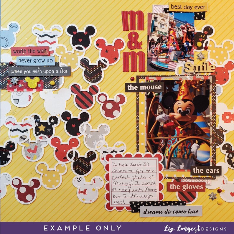 Paper Cut File for Scrapbooking Tiled Mouse Head Scrapbook Etsy