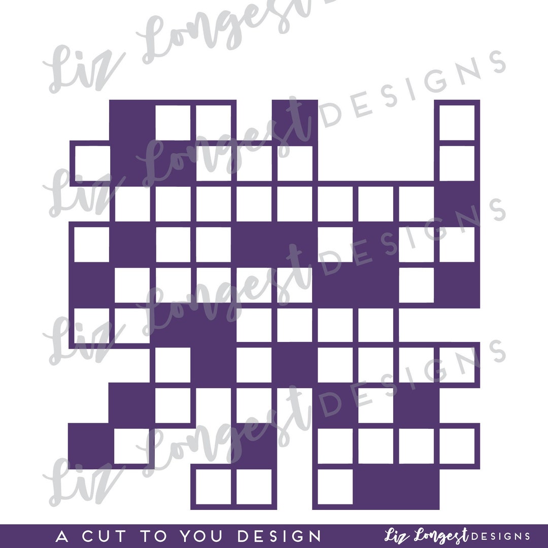 Cut to You Paper Cut File for Scrapbooking Crossword Etsy