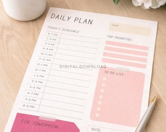 Mom Daily Planner | To-Do List, Schedule (Instant Download)