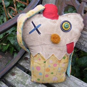 Lemon Tart Modern Vintage Cupcake Rag Doll image 1