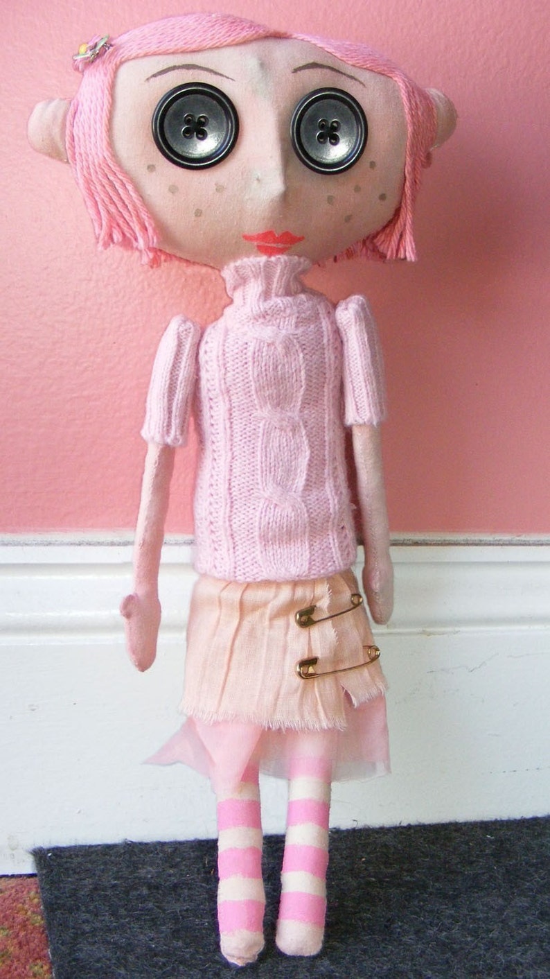 Coraline Doll Pattern Make Your Own Little Me as seen in STUFFED Magazine image 2