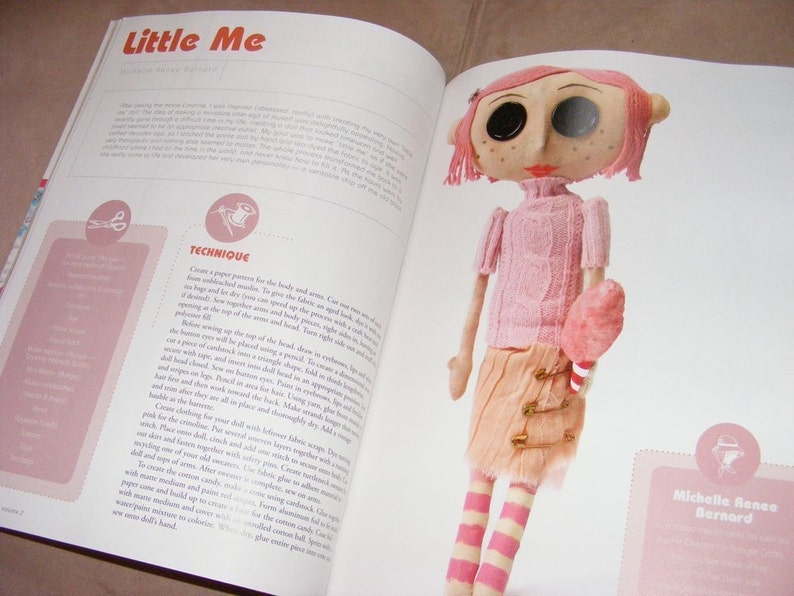 Coraline Doll Pattern Make Your Own Little Me as seen in STUFFED Magazine image 3