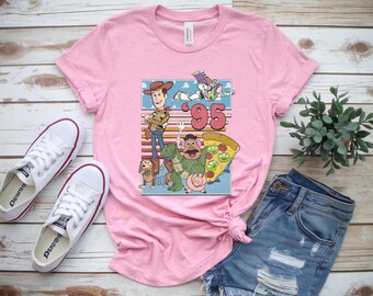 Toy Story 95 Shirt • Retro Pixar Graphic Tee • Buzz Lightyear Woody Forky Disney Shirt • Disney Family Vacation Tee