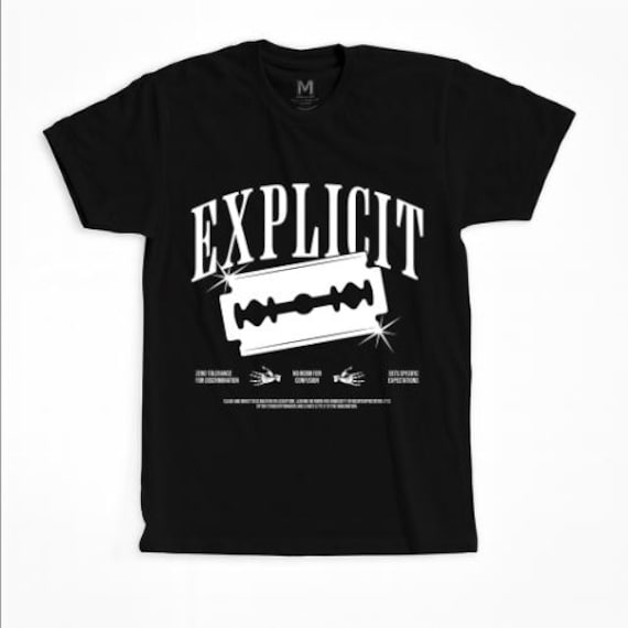 Explicit Razor Blade T-shirt – Bold Streetwear Tee With Dark