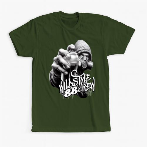 Wild Style 88 Crew T-shirt – Bold Street Art Graphic Tee Featuring