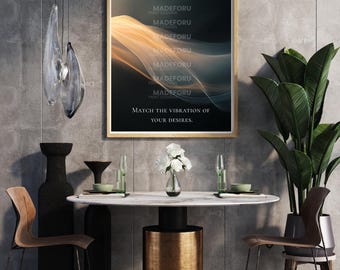 Vibrational Frequency Wall Art: Minimalist Spiritual Decor (Digital Download)