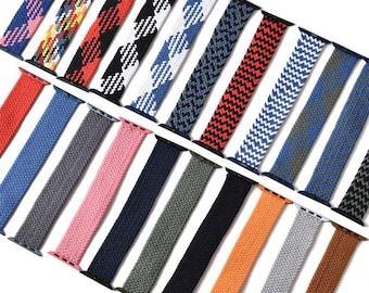 Hand-Braided Solo Loop for Apple Watch Band: Stretch Nylon, Comfort Fit