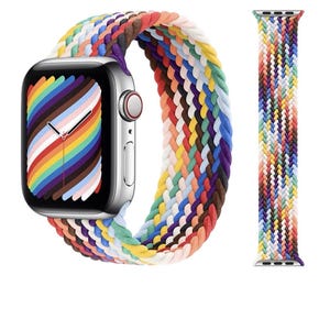 Apple Watch Band - Elastic Braided Solo Loop - Braided Nylon Stretch Minimalist Strap,Bracelet iwatch Series Ultra 2 10 9 SE 8 7 6 5 Strap