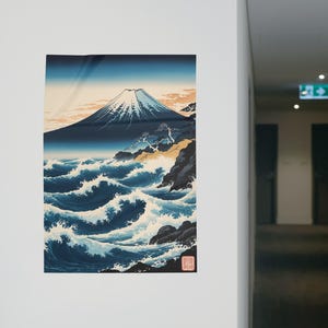 Ukiyo-e Mount Fuji and Waves – Japanese Wall Art Printable