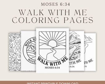 Walk With Me 2026 Youth Theme Coloring Pages: LDS, FSY (8-Page Bundle) (PDF Download)
