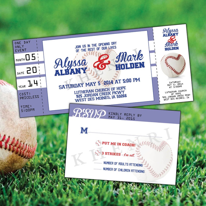 Baseball Ticket Invitation Printable Baseball Cards Baseball Tickets Etsy