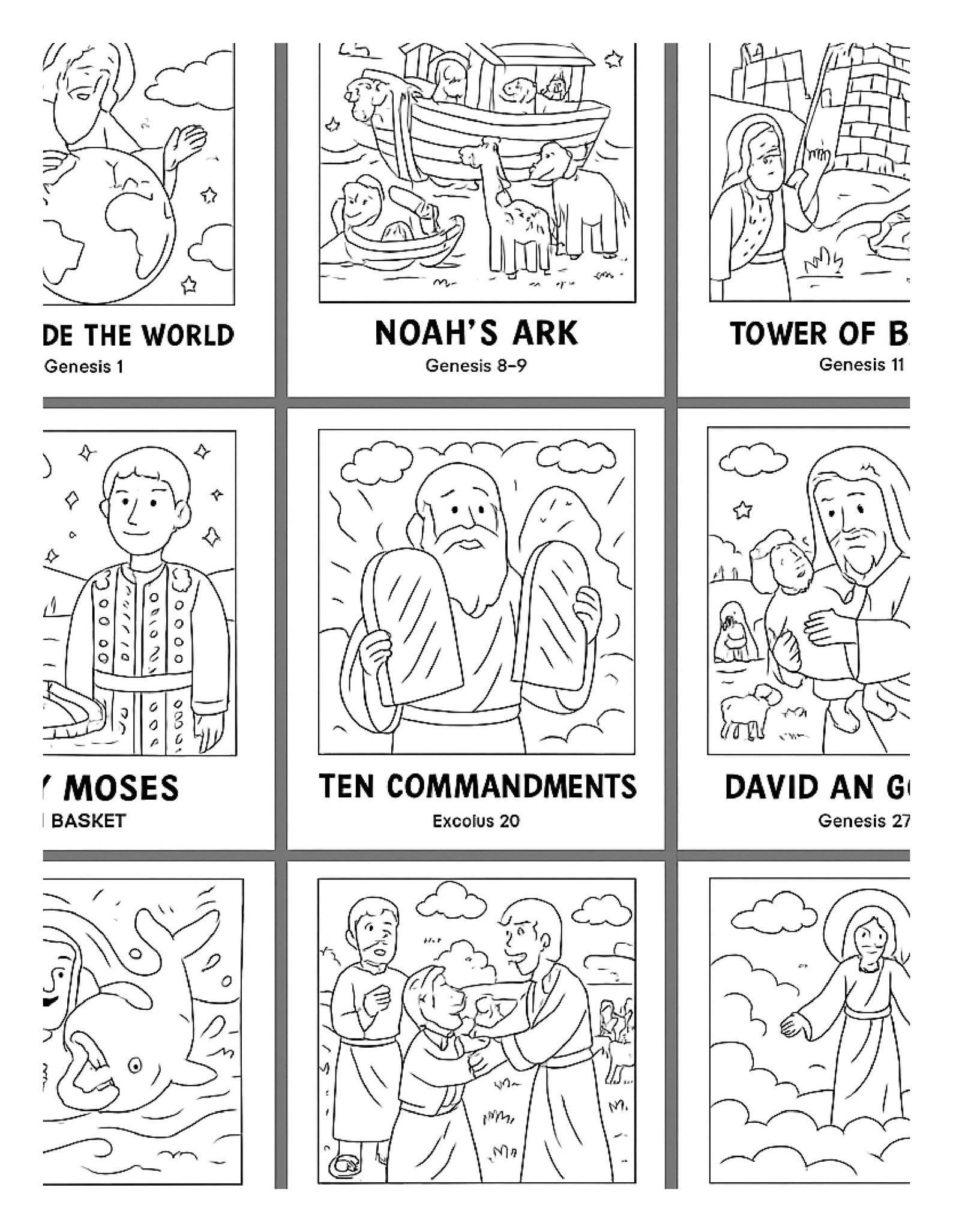 Printable Bible Story Coloring Book - Etsy