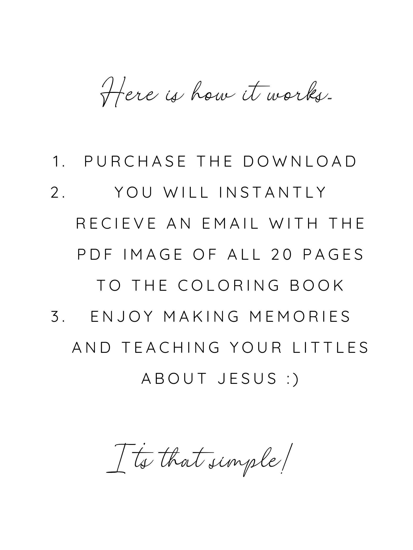 Printable Bible Story Coloring Book - Etsy
