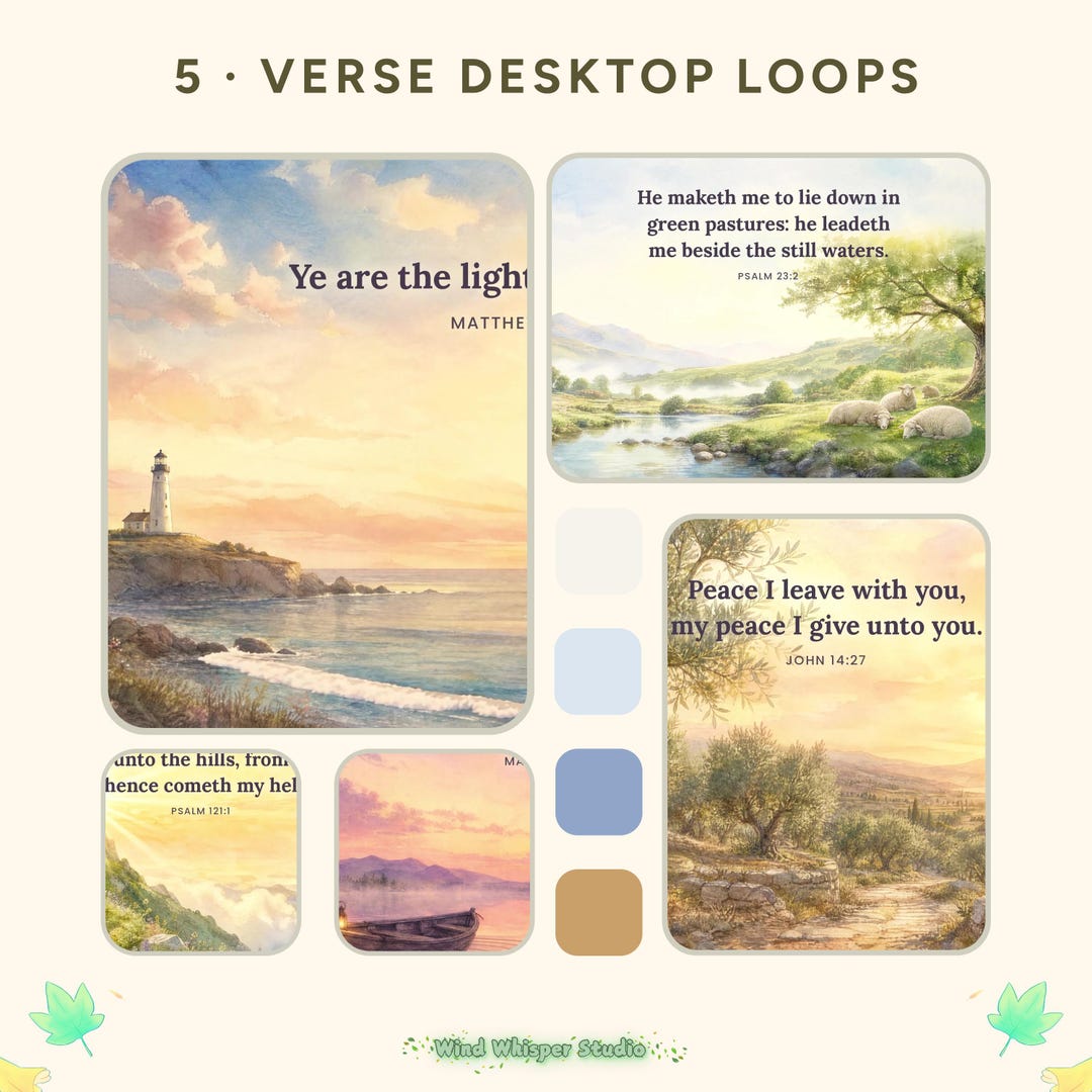 Bible Verse Animated Desktop Wallpapers, 5 KJV Loops, Lighthouse ...