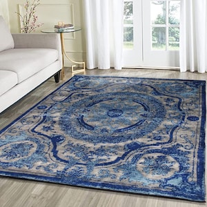 Antique Navy Blue Modern Oushak Style Hand Knotted Wool Rug 5x8, 6x9, 8x10, 9x12, 10x14 ft Handmade Rugs for Living Room Contemporary rug