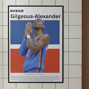Shai gilgeous alexander Digitaldruck Poster - NBA OKC Thunder