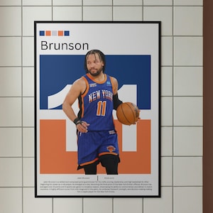 Jalen Brunson Digital Print Poster - NBA Knicks