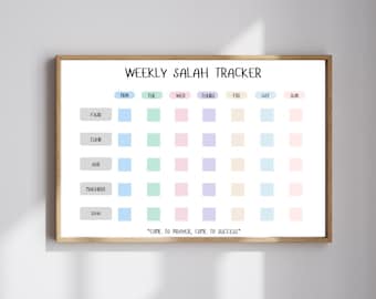 My 5 Daily Prayers Chart | Salah Chart for Kids | Islamic Printable ...
