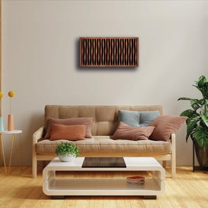 Modern Wood Acoustic Wall Art Panel – 3D Geometric Sound Diffuser for Living Room, Studio & Office Decor, 50x100cm