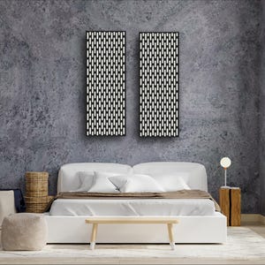 Infinity Pulse akoestisch wandpaneel – geometrische echo-absorber 40 x 120 cm
