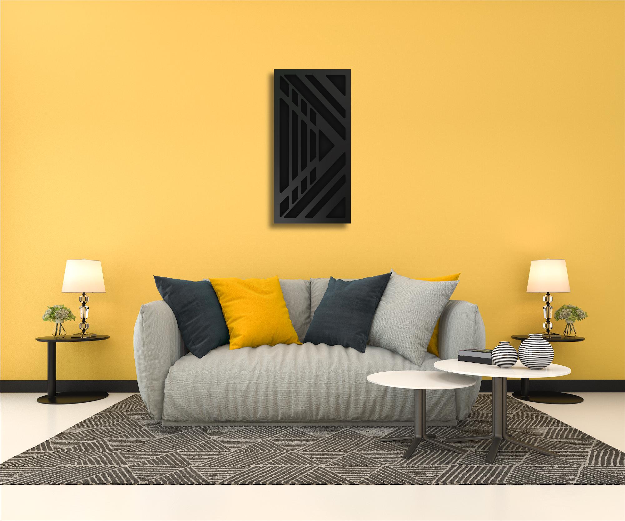 Vanta Echo Acoustic Panel – Vertical Black Sound Diffuser With ...
