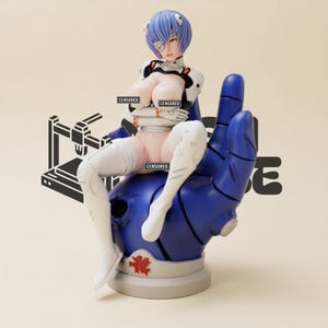 Rei Ayanami Evangelion STL-figuur voor 3D-printen, digitale download, anime-verzamelbeeldje