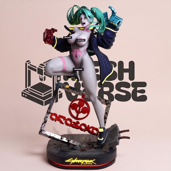Rebecca Cyberpunk STL File 1:6 Scale Anime Girl Statue | Cyberpunk Edgerunners Inspired 3D Print Model | Non Supported STL