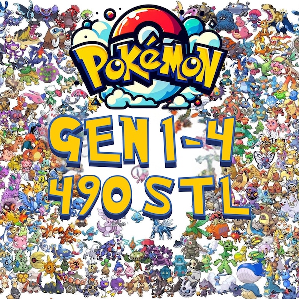 Pokemons 3d Print File - Etsy UK