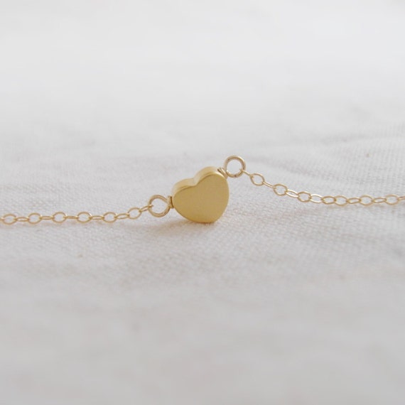 Je T ' aime Sole heart necklace Small 14k gold plated Etsy