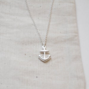 Small anchor necklace Silver anchor necklace, Tiny anchor necklace, Nautical jewelry, Sterling Silver image 3
