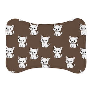 Cute Cat Pattern Pet Feeding Mats, Dog Food Mat, Cat Water Mat, Pet Accessories, Animal Lovers Gift
