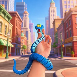 Figurine de serpent - Objet de collection articulé imprimé en 3D